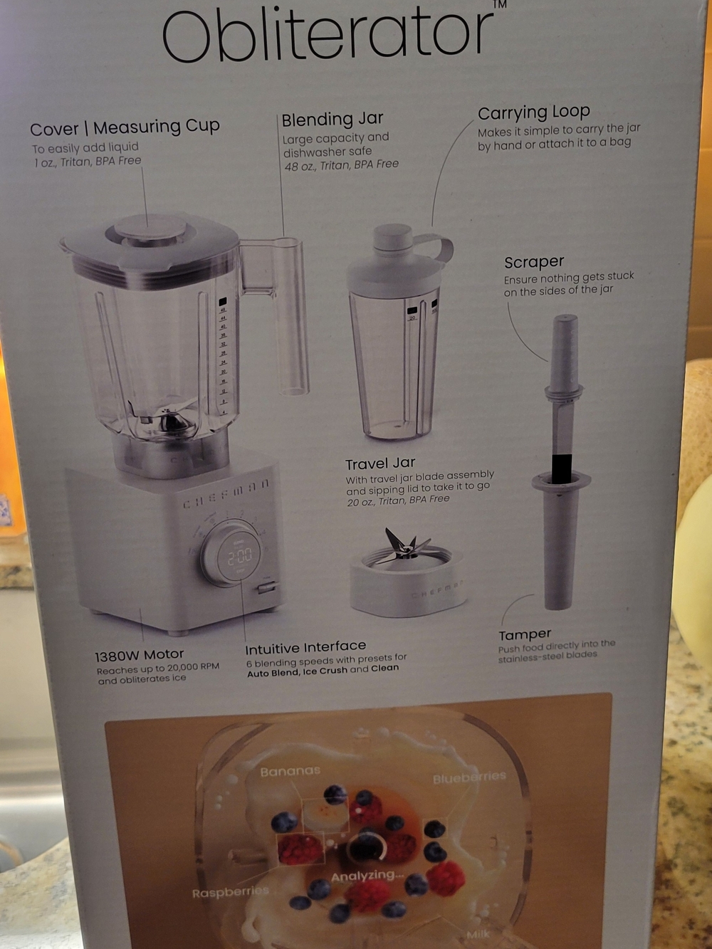 Chefman Obliterator Blender - Concrete - Picture 3 of 9